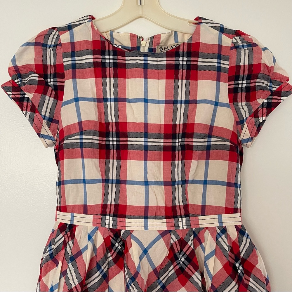 Red, White, and Blue Plaid Dress